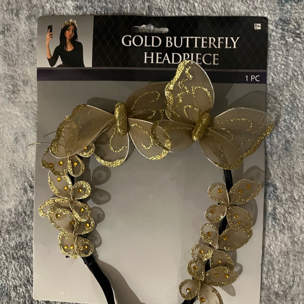 Gold Butterfly Headpiece